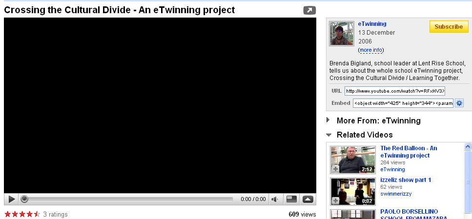 YouTube-koden finner du for eksempel på høyre side av videoen der det står Embed.