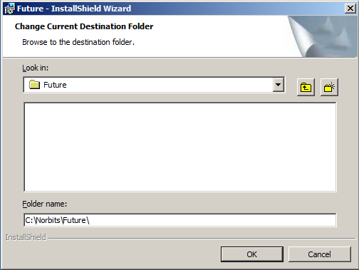 Sett sti som anvist (C:\Norbits\Future) og klikk OK, Next, Install og Finish.