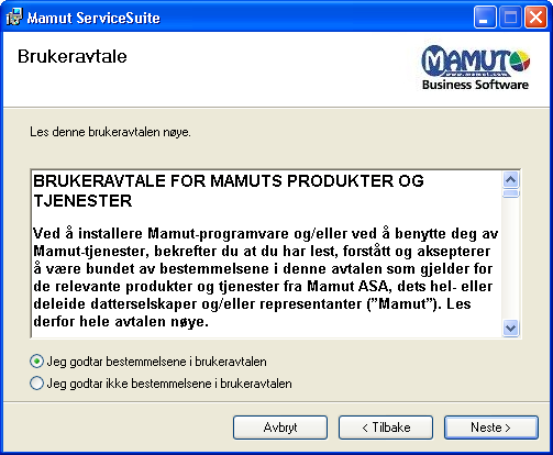 MAMUT SERVICESUITE PLANNING - KOM I GANG-GUIDE Installasjon av Mamut ServiceSuite Viktig! Installasjonen krever at du installerer Service Pack 2 for Windows XP.