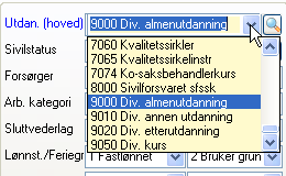 Felt med logisk kontroll Noen felt har en logisk sjekk på innholdet, f.eks. fødselsnr. / bankkontonummer.