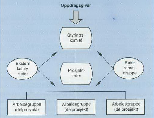 Prosjektets interne organisering Organisering tilpasses oppgaven/oppdraget.