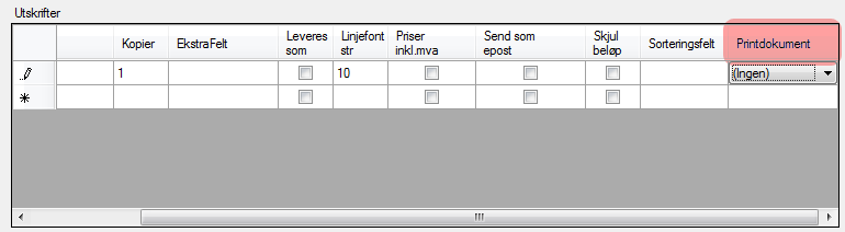 Ordre Bunntekst Fyll inn teksten du vil ha i bunnen av din utskrift. Bruk spesielle koder for dynamisk info.