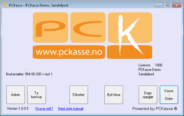 Innledning 1.2 Hvordan PCKasse virker For at PCKasse skal fungere korrekt må man oppdatere windows-installasjonen med noen oppdateringer fra Microsoft.