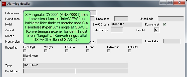 APPENDIKS 41 Appendiks A - SIA/CID Konvertering (Fejlkoder) Fejlkode (RC=) Fejlmeddelelse 12 Zonedefinitionsfejl: Modtog hex værdi, men er konfigureret til at forvente decimal værdi.