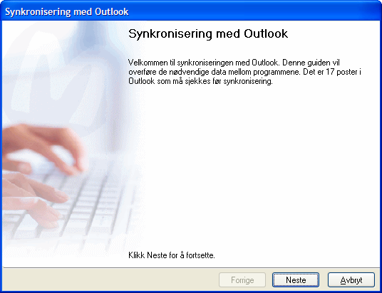 Synkronisering av Kontaktregisteret og Microsoft Outlook Kontaktregisteret kan synkroniseres med kontaktregisteret i Microsoft Outlook.
