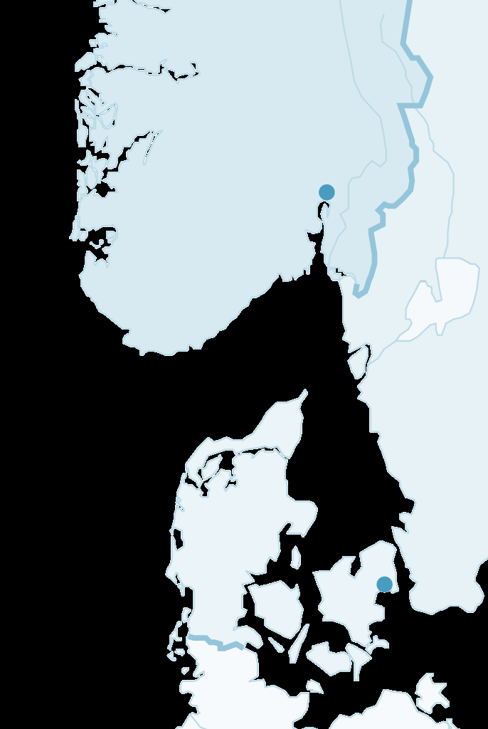 I figur 10-5 har vi laget en forenklet struktur for Jyllandskorridoren, - nord-syd.
