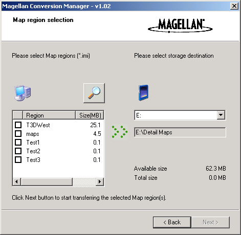 Bruk av MapSend med explorist 25 MERK: MapSend-programmene lagrer kartfiler på dette stedet på pc-ens harddisk: C:\Programs\Magellan\[Mapsend Product Name]\Export\Images\*.