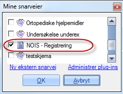 1 Forberedelser 1.1 Gjør NOIS-registrering tilgjengelig i Journalen For å få tilgang til NOIS-registrering i Journalen må du ha versjon 1.19 av Extensor eller nyere.