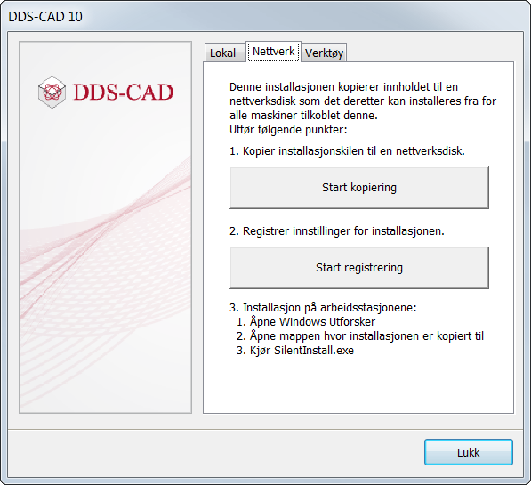 1.2 Nettverksinstallasjon Nettverksinstallasjonen kan benyttes for å spare tid.