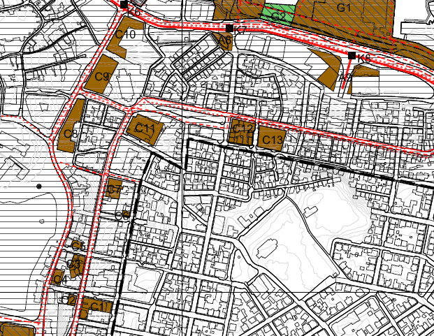 Utsnitt av plankart, høringsforslag til KDP Stavanger Sentrum Uavhengig av tinghus eller ei, er Nytorget et viktig prosjekt for Stavanger kommune.