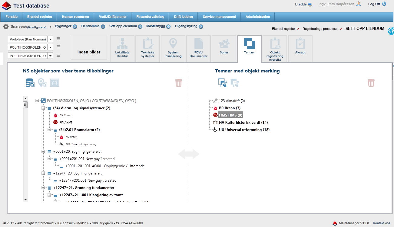 Process for setting 