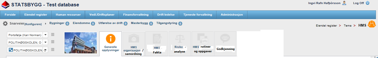 Probability Exampel of interaction between the Health & safety portal and the O&M planning For each field in the table one has to choose the risk value Lov og forskrifter Instrukser/ veiledninger