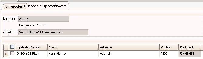 Varsel til medeier Dersom medeier(e) er lagt inn på eiendom som får varsel om tvangssalg, vil også denne/de få