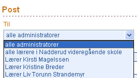 5. Internpost Ved hjelp av internposten kan du kommunisere med skolens lærere på Kunnskap.no. 1. Klikk på fanen Internpost 2. Klikk Send post 3.