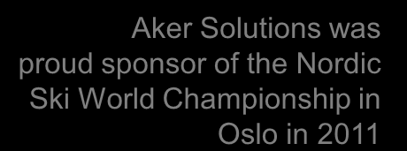 part of Aker Winning teams Aker Solutions