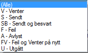 16 1.6 Opus Dental 7.0 Sendte SMS Menyvalg Lister SMS liste Sendt. Sendt SMS er en liste over samtlige SMS som klinikken har sendt, her kan man blandt annet søke, se status eller avbryte ventende SMS.