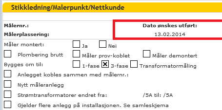 Forhåndsmelding-Ferdigmelding Hvis ny stikkledning skal spenningssettes må det som før foreligge underskrevet ferdigmelding fra installatør.