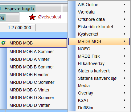 Kartfunksjoner MRDB MOB områder NORSK