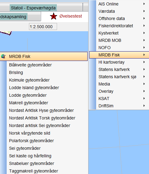 Kartfunksjoner MRDB Fisk NORSK