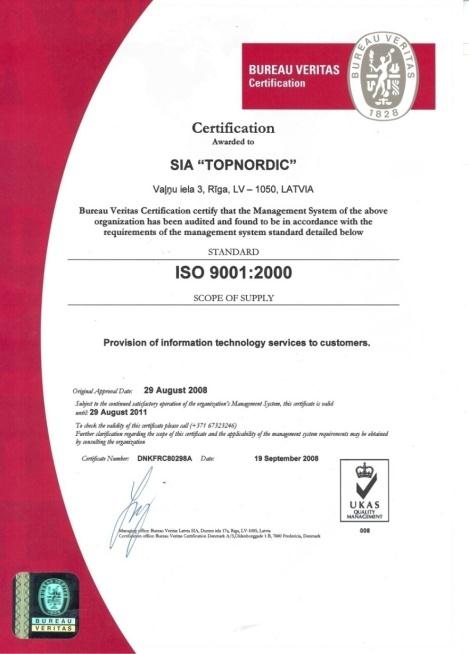 ISO 9001:2000 certificeret ISO 20000 (ITIL) certificeret 1200 applikasjoner pr måned 20
