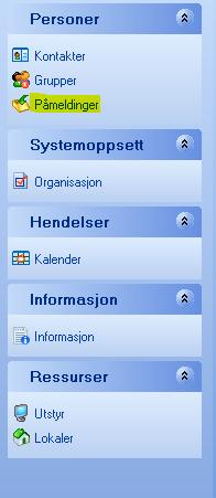 Modul for viderebehandling av forespørsel om dåp Skjermbilde ved UBEHANDLET forespørsel: Linjer med GRØNN ring er behandlet.