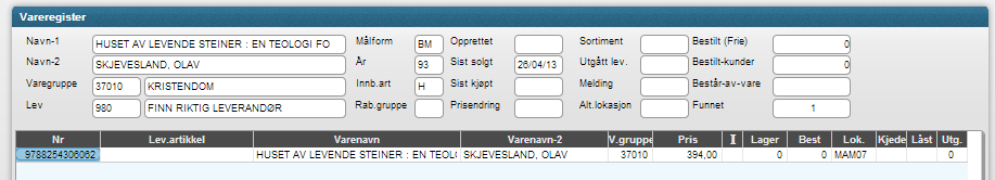 Page 3 of 15 Forord: Vareregisteret er «hjertet» i systemet.