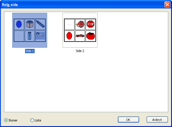 Lage egne paneler 111 Dialogboksen Koblingsverktøy for knapper som går til andre sider. 3.