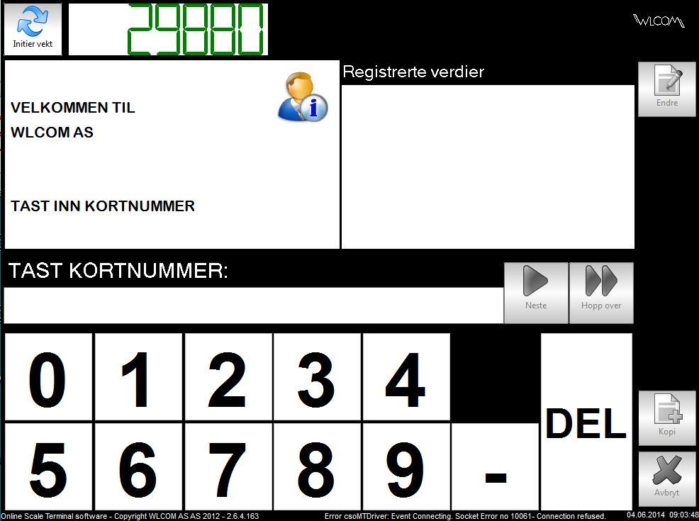 Identifisering skjer via kortleser uten berøring. Terminalen har en hurtig og driftssikker termoskriver.