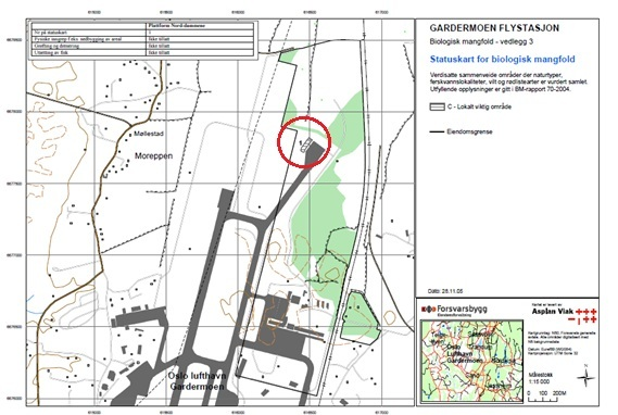 RESULTATER Naturtypelokaliteter I direktoratet for Naturforvaltnings naturbase (www.naturbase.no) er det ikke registrert prioriterte naturtypelokaliteter innenfor planområdet, men en naturtypelokalitet (se fig.