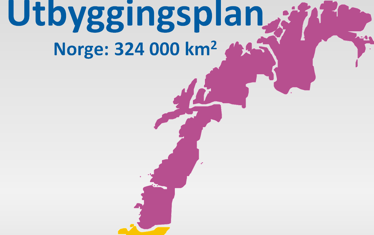 Utbyggingsplan Norge: 324 000 km 2