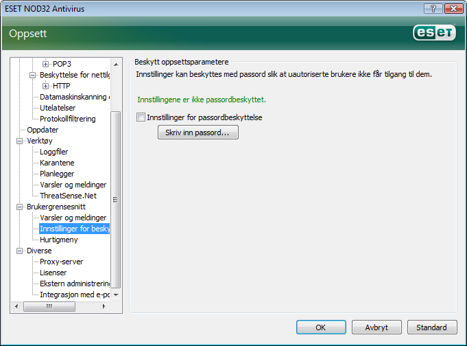 4.5.1 Loggvedlikehold Du finner loggkonfigurasjon for ESET NOD32 Antivirus i hovedprogramvinduet. Klikk Oppsett > Legg inn hele treet for avansert oppsett > Verktøy > Loggfiler.