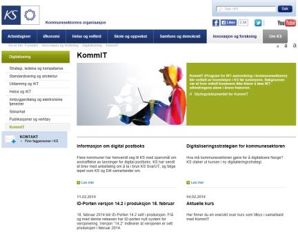 Fokus i 2014 Kunnskapsdeling og kompetanseutvikling i 3 kanaler «KommIT 24/7» generell tilstedeværelse med informasjon om programmet i de fleste analoge og digitale