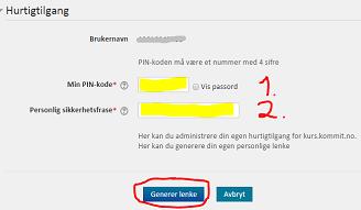 På fremsiden på KS læring klikker du på navnet ditt øverst i høyre hjørne. 2. Klikk på «vis profilen» 3. Klikk på valget «Hurtigtilgang» nederst i menyen til venstre. Det åpner seg da flere valg.