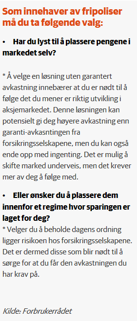 Forbrukerrådet Hvordan skal vi forstå det Forbrukerrådet sier (med understrekning) i teksten til høyre? Mener de at du kan ende opp med ingen avkastning utover garanti-avkastningen?