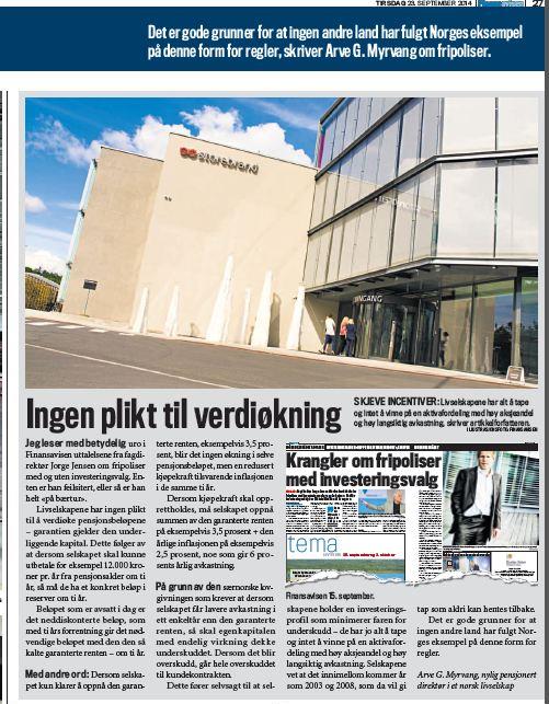 Ingen plikt til verdiøkning Finansavisen Arve G.