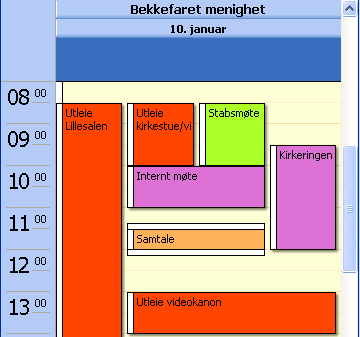 Når du har valgt Organisasjonens kalender, kan du velge hvilke ressurser som skal vises.