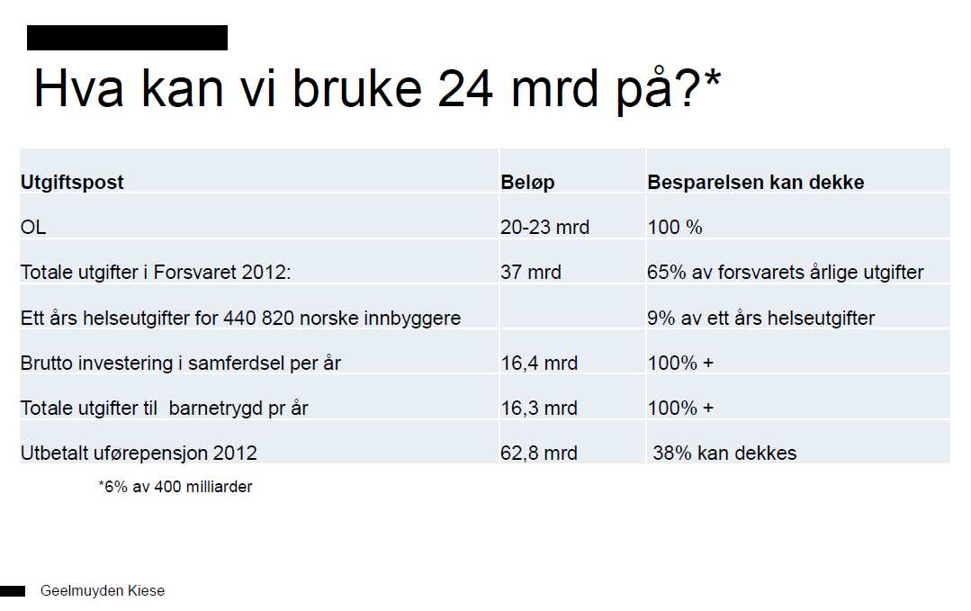 Hva kan vi bruke 24 mrd.