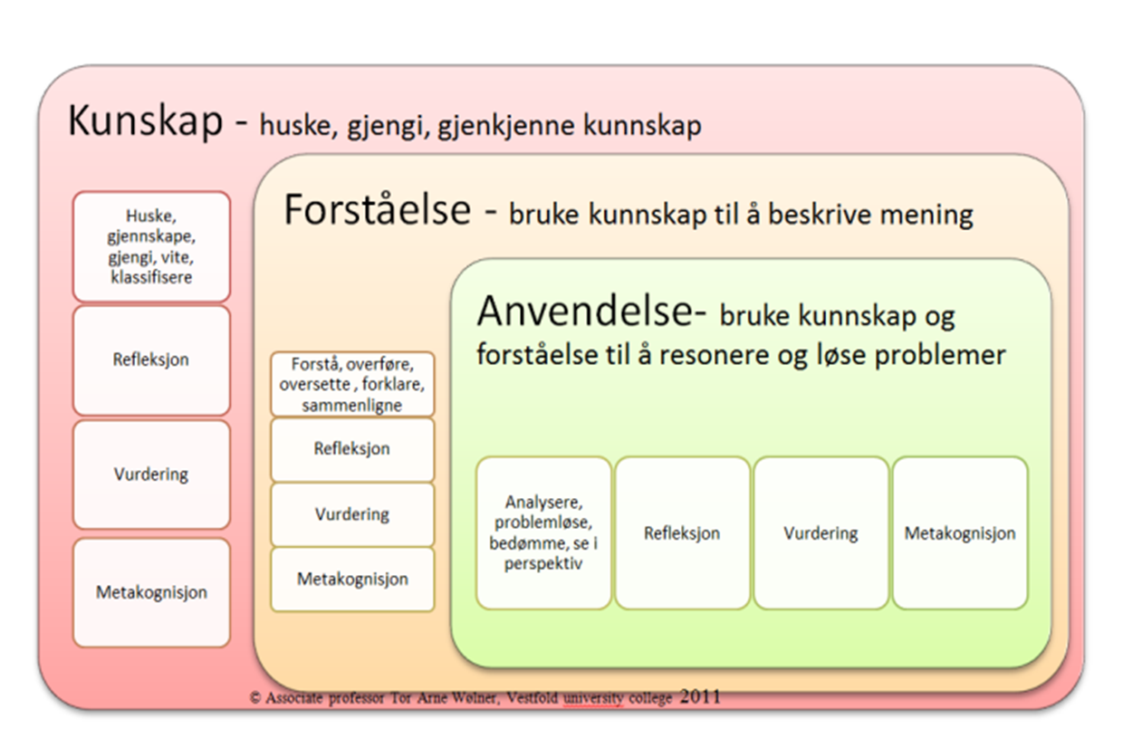 Kjennetegn på/kriterier for måloppnåelse Du