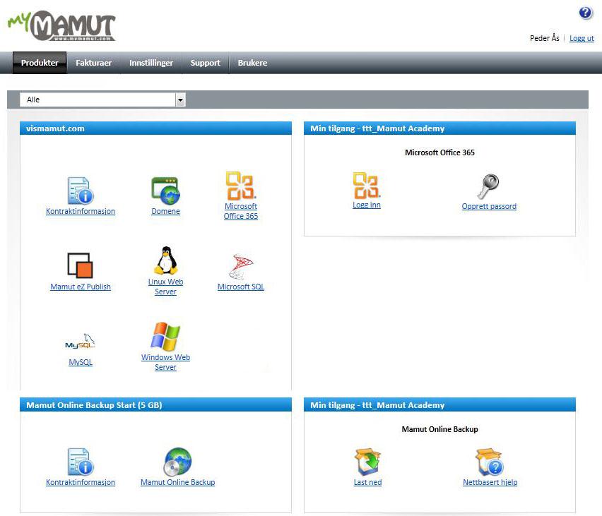 Mamut ID er en felles innloggingstjeneste for en rekke tjenester som Mamut Online Backup, mymamut og Mamut Online Desktop.