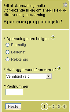 Gjør det enklere å gjennomføre viktige klimatiltak 1) Hvor bor du og hvilken type