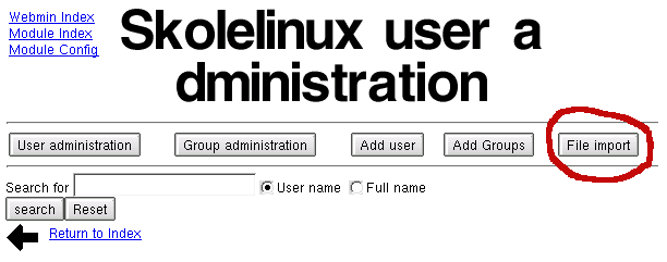 Kapittel 8. Daglig drift av Skolelinux nettverket med Webmin Figur 8-11.