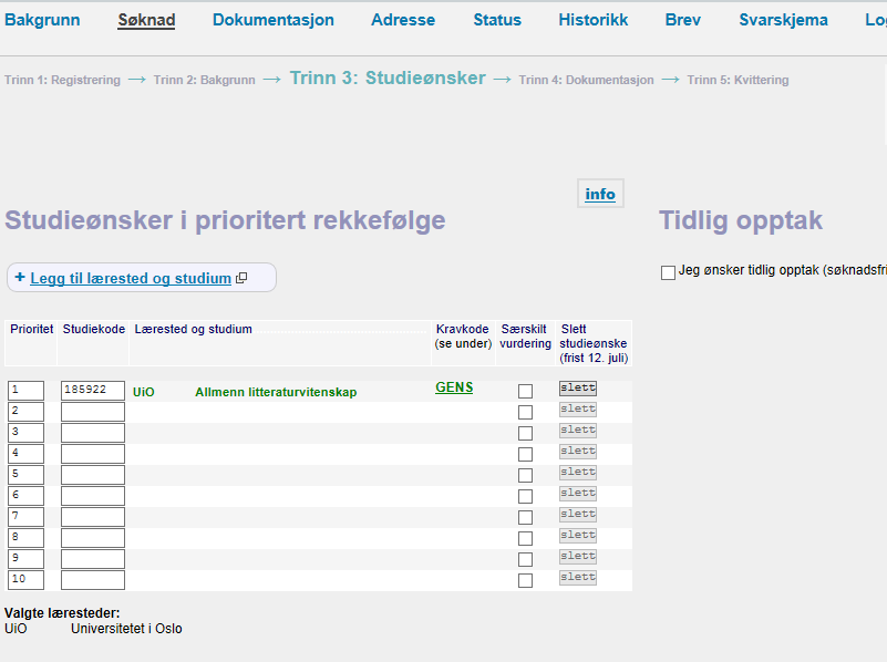 Trinn 3 Studieønsker 24.