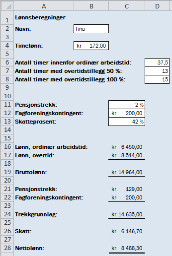 b) Eksempeloppgave MAT1011 Matematikk 1P