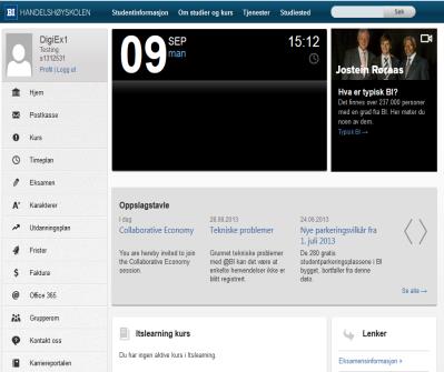 Oppdragsbeskrivelse Leverte prosjekter: Ny Studentportal (2012) Søke- og Opptaksweb (2013)