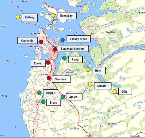 6.2. Beredskapsområdet til RBR IKS Innbyggertall 2014 Stavanger 130 754 Sandnes 71 900 Sola 25 083 Klepp 18 485 Time 17 897 Gjesdal 11 317 Randaberg 10 416