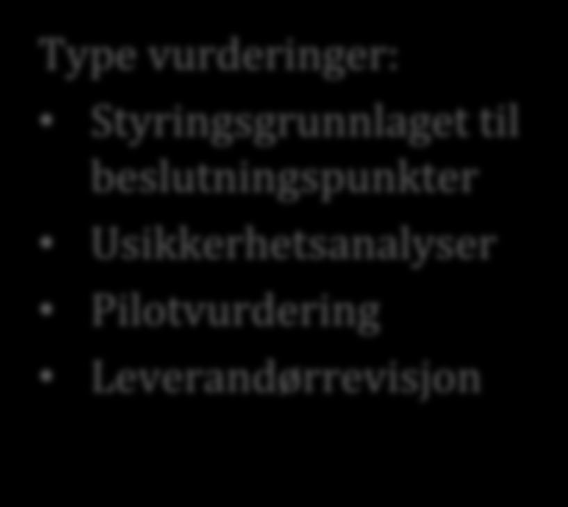 Eksterne kvalitetssikringer i 2013 Kvalitetssikret: Klinisk dokumentasjon OUS DIPS Virksomhetsstyring ERP Radiologi SIHF, DNR, OUS