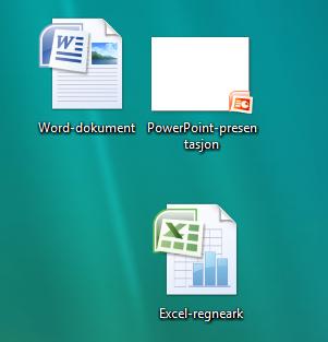 Nye filformater XML-format Word 2007, Excel 2007 og PowerPoint 2007 har fatt nye standard filformat for lagring av henholdsvis dokumenter, arbeidsbøker og presentasjoner.
