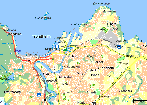 Trondheim Havn og bil/bane-terminal er nesten samlokalisert Speditørene har dels tilgang til areal ved i havnen Logistikk/lager/ transportfunksjoner utvikler seg