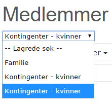 Overskrive lagrede søk Det er også mulig å overskrive lagrede søk ved å gå inn på det aktuelle søket og klikke på Lagre.