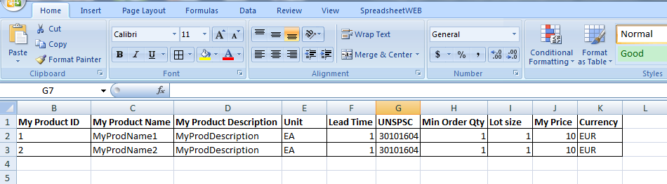 2.3.4 Katalogoppdatering ved å bruke Excel/Flexible Input Import eller CSV/Flexible Input Import Kataloger kan oppdateres ved hjelp av Flexible Input Import-alternativet med Excel eller CSV